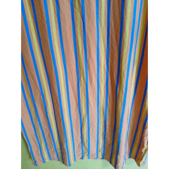 LuLaRoe Julia Bodycon Orange/Blue/Yellow Stripped Dress Womens 2XL - Picture 8 of 16